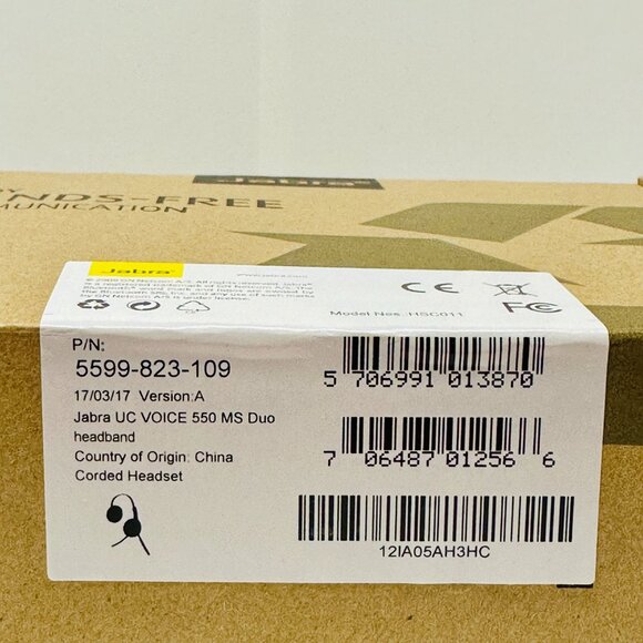JABRA UC VOICE 550 MS DUO HEADBAND - P/N 5599-823-109 - BRAND NEW - Picture 6 of 7